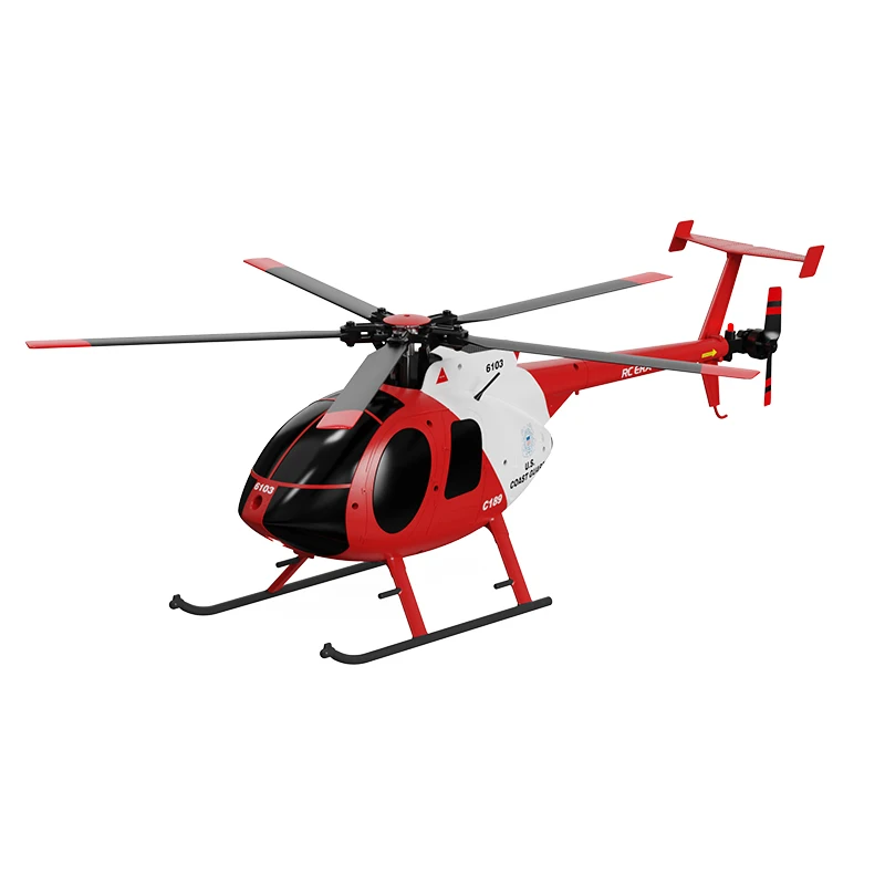 PurAr RC Helicopter MD500 C189 Helicopter with Single-Rotor, 1/28 2.4G 4CH 6-Axis Gyro RTF Version