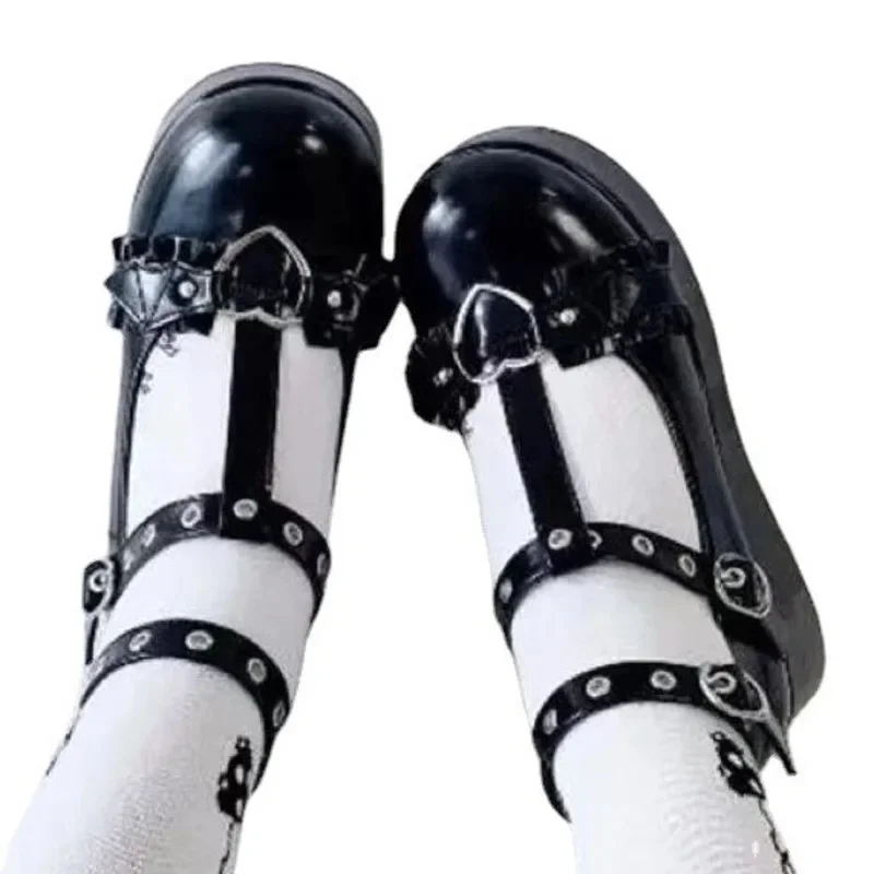 Scarpe da torta Y2K JK Spugna Giappone Kawaii Love StoryTransfer Landmine Series Scarpe da ragazza con suola spessa Scarpe da torta in spugna per sottocultura