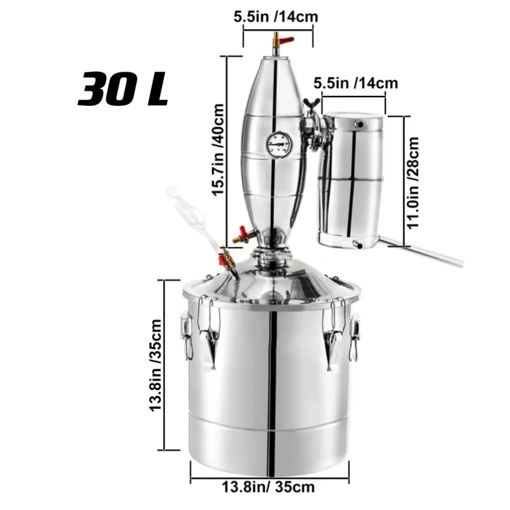 

Домашний спиртовой дистиллятор 30 л, небольшое оборудование для дистилляции, спиртовая Дистилляция на продажу