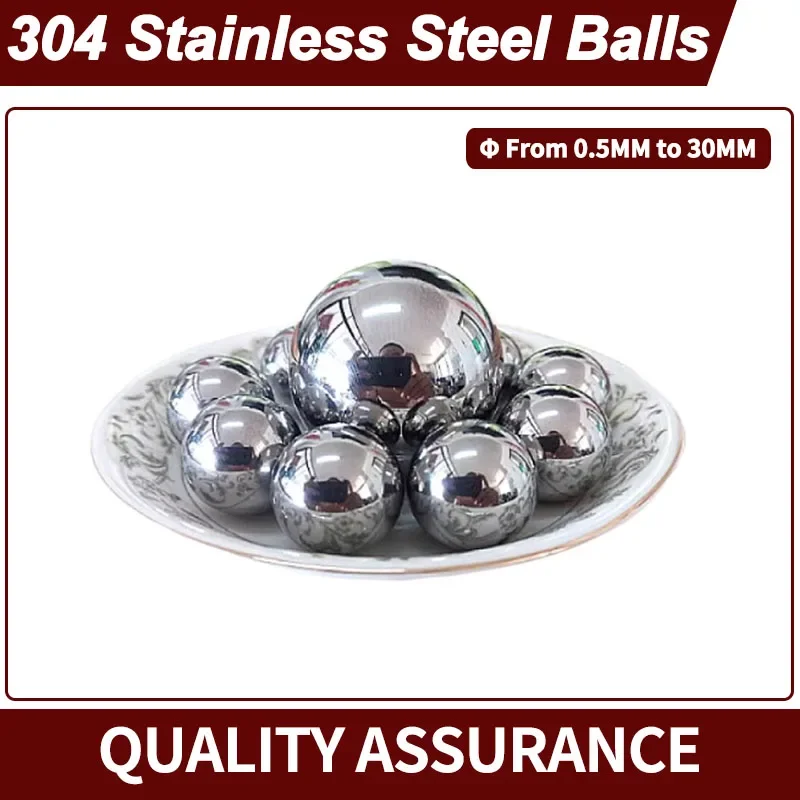 

Precision 304 Stainless Steel Balls Beads for Bearings and Threaded Rods Corrosion Resistant and Solid,Sizes From 0.5mm to 30mm