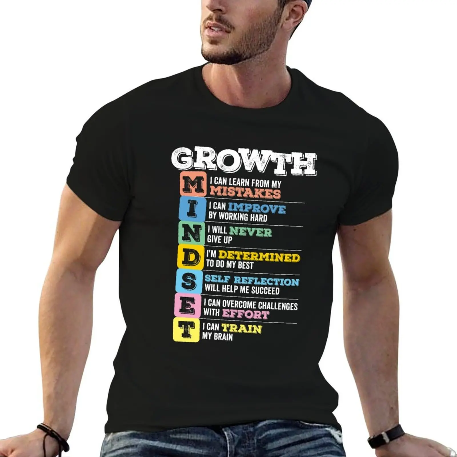 Growth Mindset Meaning T-Shirt affliction shirts tshirts personalised funny t shirts for men