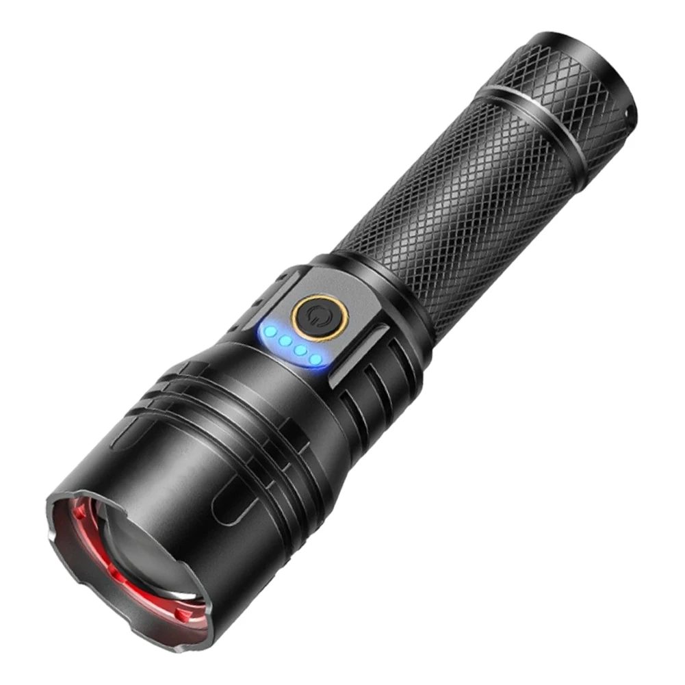 SuperFire 1000 Lumens Rechargeable Flashlight with 5 Modes Zoom Function and Long Range for Outdoor Camping Hiking