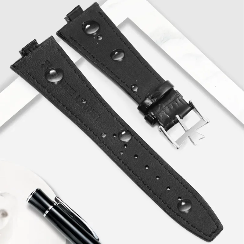 Genuine Leather Watchband For Vacheron Constantin OVERSEAS Series 4500V 5500V P47040 Buckle Men Watch Strap 25-8mm