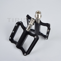 TIRIS  Pedals Bike Bicycle 3 Bearings  spindle Black