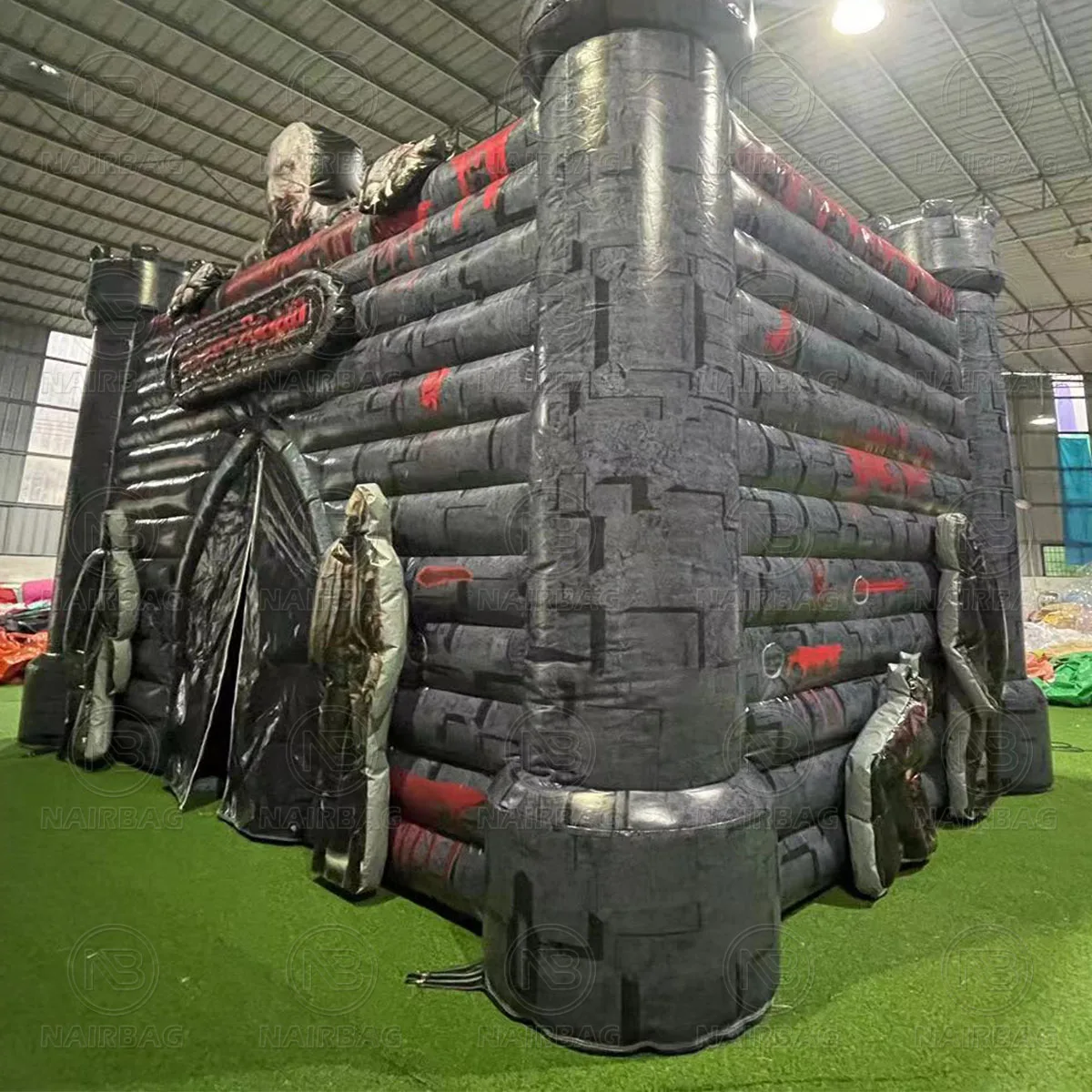 Maison hantée gonflable, tente aérienne pour Halloween, maison hantée pour jeu d'événements d'Halloween