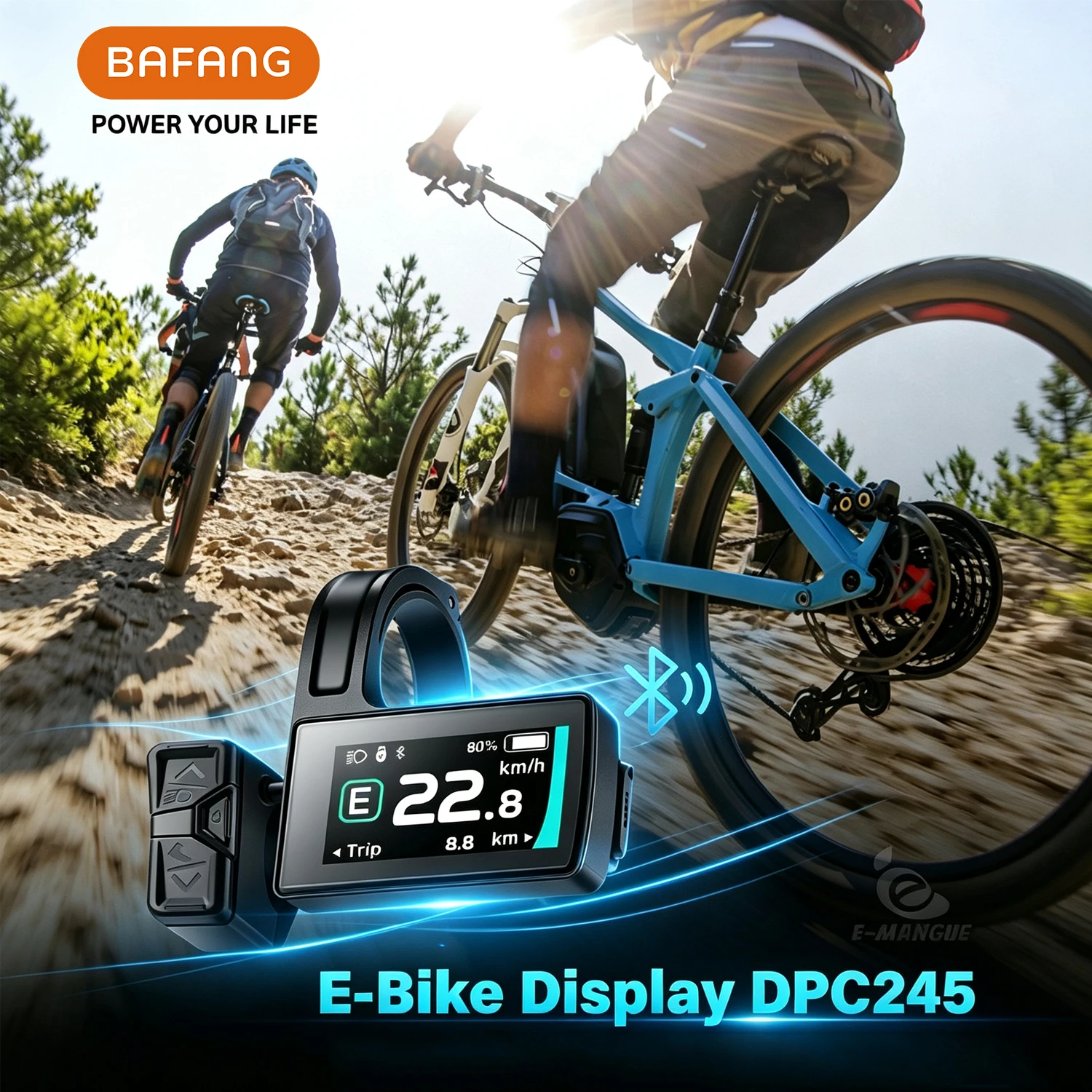 BAFANG DPC245 E-Bike-Display CAN-Protokoll Bluetooth 5.1 LCD-Bildschirm für Bafang Mittelmotor M510 M600 M560 M510 M420 Umrüstsätze – Detail 1