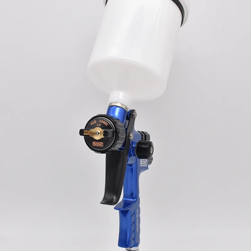 Blue Limited Edition LVLP Spray Gun 1.3mm Nozzle Paint Gun with Tank for Car New Design Air Sprayer Pistol