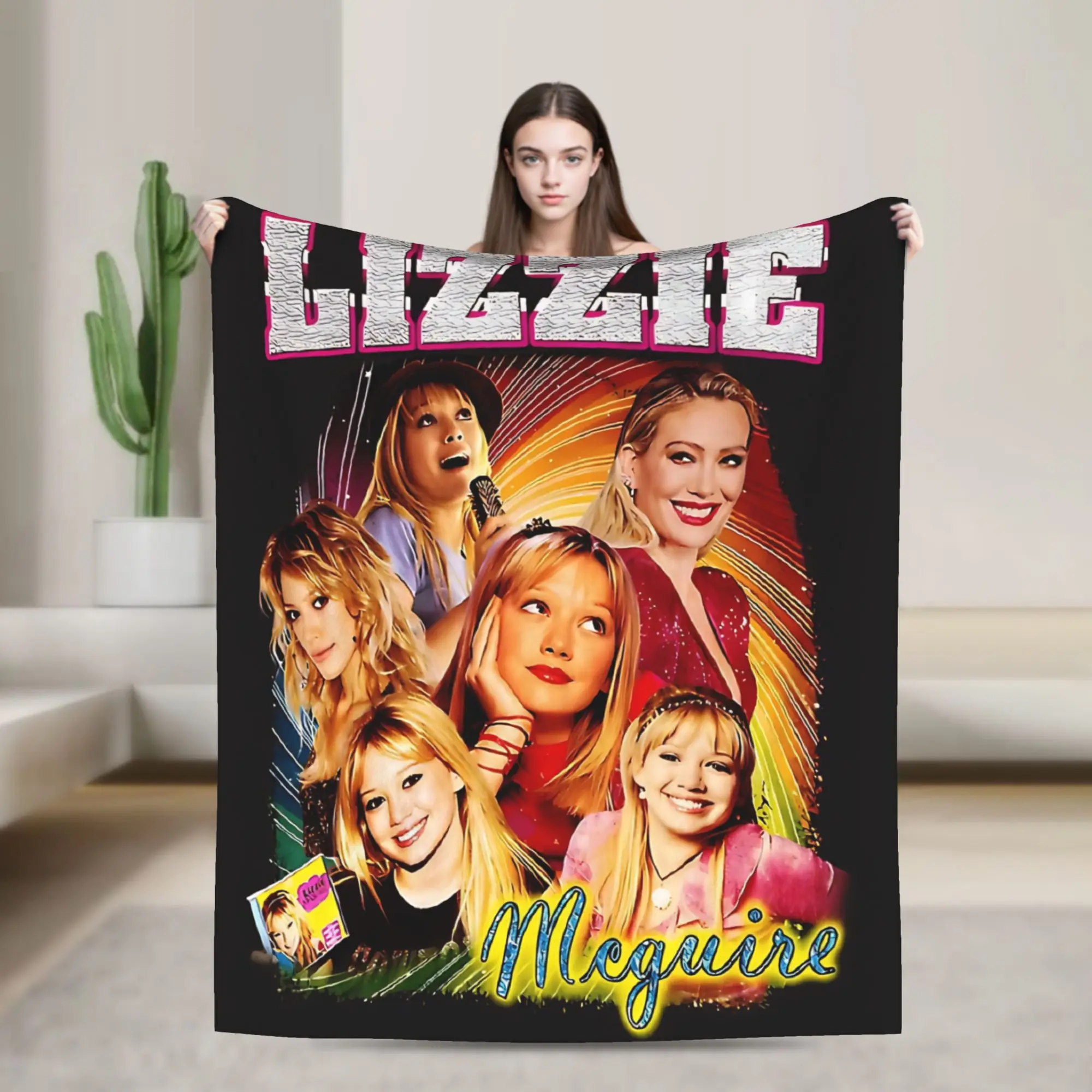 Super Warm Blankets Picnic Hilary Duff Throw Blanket  Flannel Bedspread For Bedroom Street Trend Sofa Bed Cover