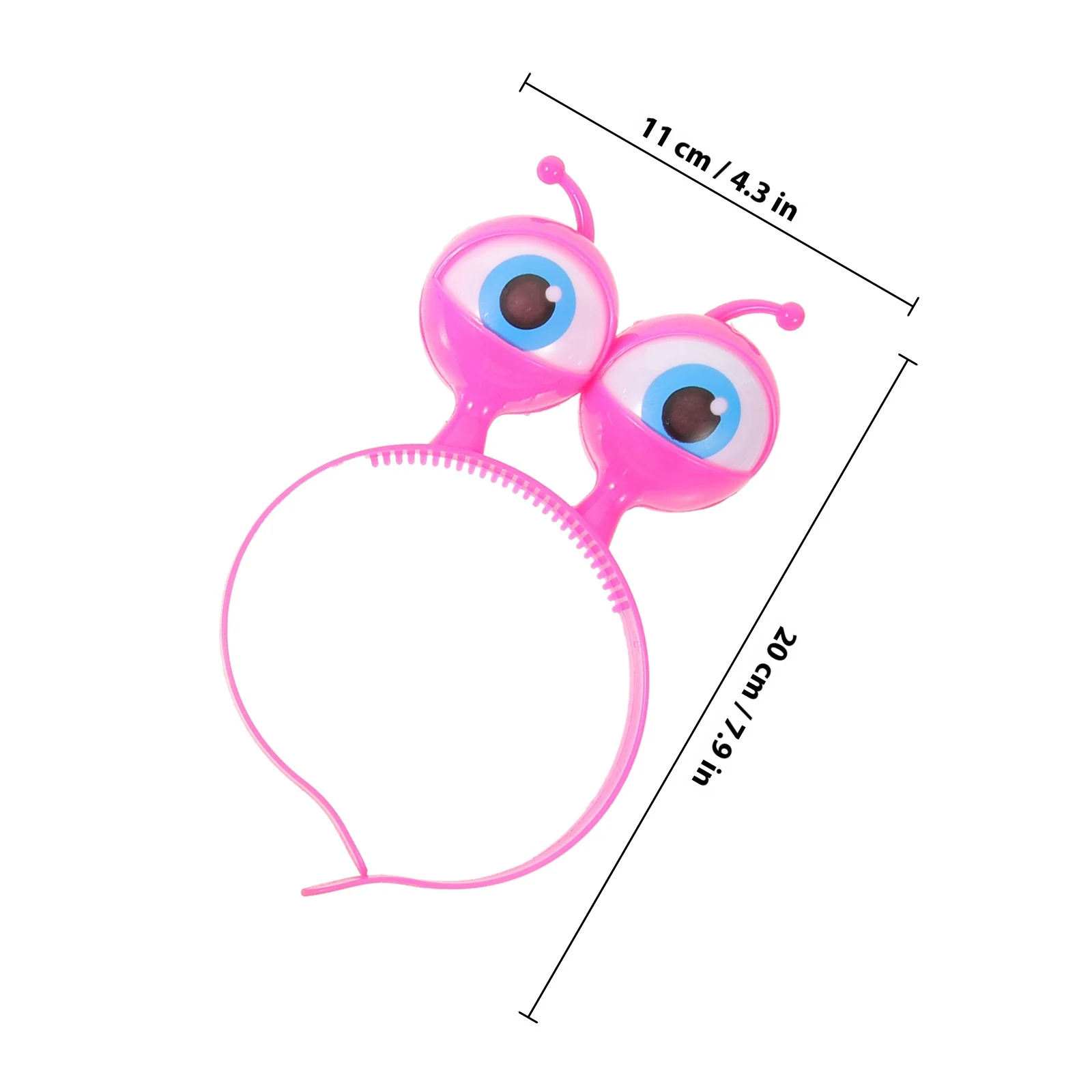 4Pcs Flashing Headband LED Big Eyes Design Kids Hair Hoop for Parties Cosplay Festivals Daily Use Luminous Decorations