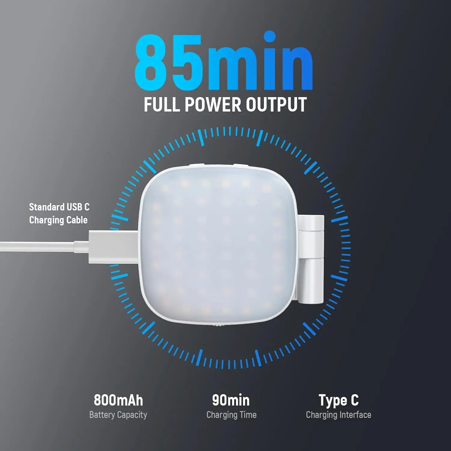NEEWER Basics Magnetisches Selfie-Licht, 2 W, CRI95+, zweifarbig, schwenkbar, kleine LED-Telefon-Füllbeleuchtung für MagSafe iPhone – Detail 6