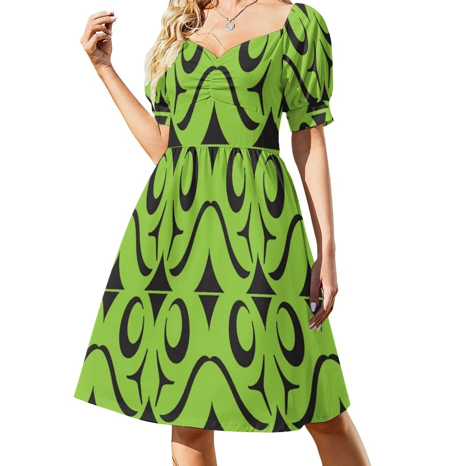 

Abstract Frog Short Sleeved Dress Dance dresses dresses for womens Dress