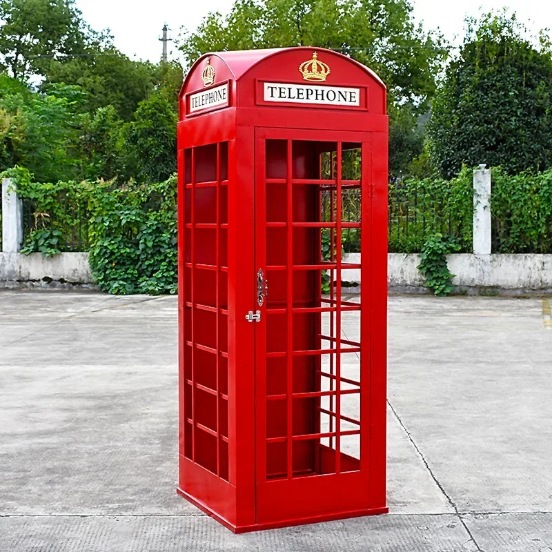 Factory sale vintage decoration London classic pink telephone booth for wedding store decoration