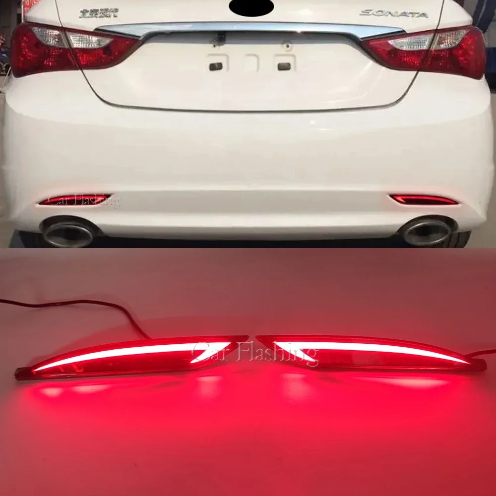 

New！ 1 Set For Hyundai Sonata 8 2010 2011 2012 2013 2014 LED Rear Bumper Reflector Brake Light Fog Lamp Turn signal