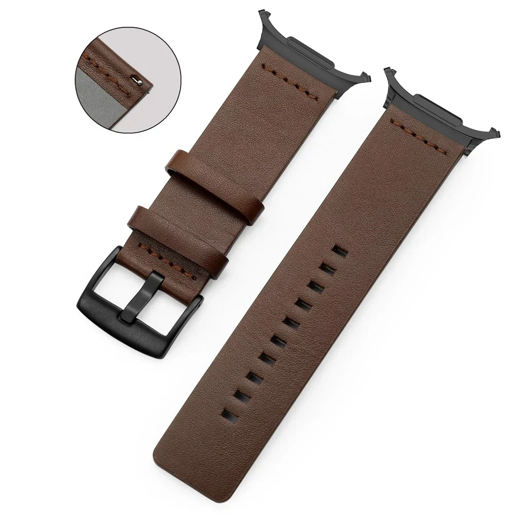 Correa de cuero sin huecos para Samsung Galaxy Watch 7 Ultra 47mm pulsera de negocios para Galaxy Watch Ultra 47mm Correa