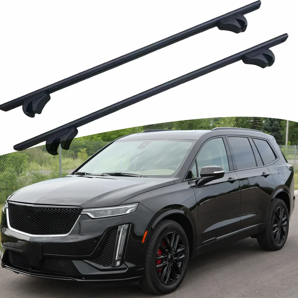 

VULIXYUAN 2 шт. черные багажники на крышу, поперечины, подходят для Cadillac XT6 2019-2025 с крышами, алюминий