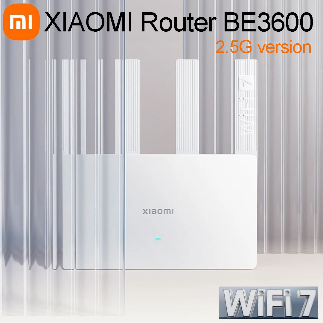 XIAOMI Router BE3600 2.5G Version WIFI7 2.4/5GHz Dual Frequency 160MHz 3570Mbps Qualcomm quad-core Dual WAN LAN Mesh Network