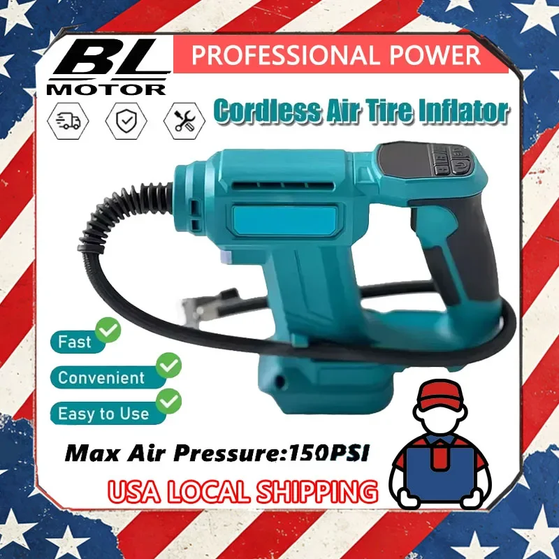 

Fit Makita Cordless Air Pump Portable Car Tire Inflator Air Compressor With Digital Display Inflatable Pump For 18V Bettery Tool