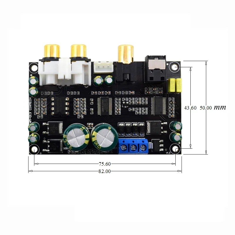 Lusya CS8416 CS4398 modulo di interfaccia digitale DAC Board ingresso coassiale ottico DAC decoder board 24bit 192K AC 12V C3-003