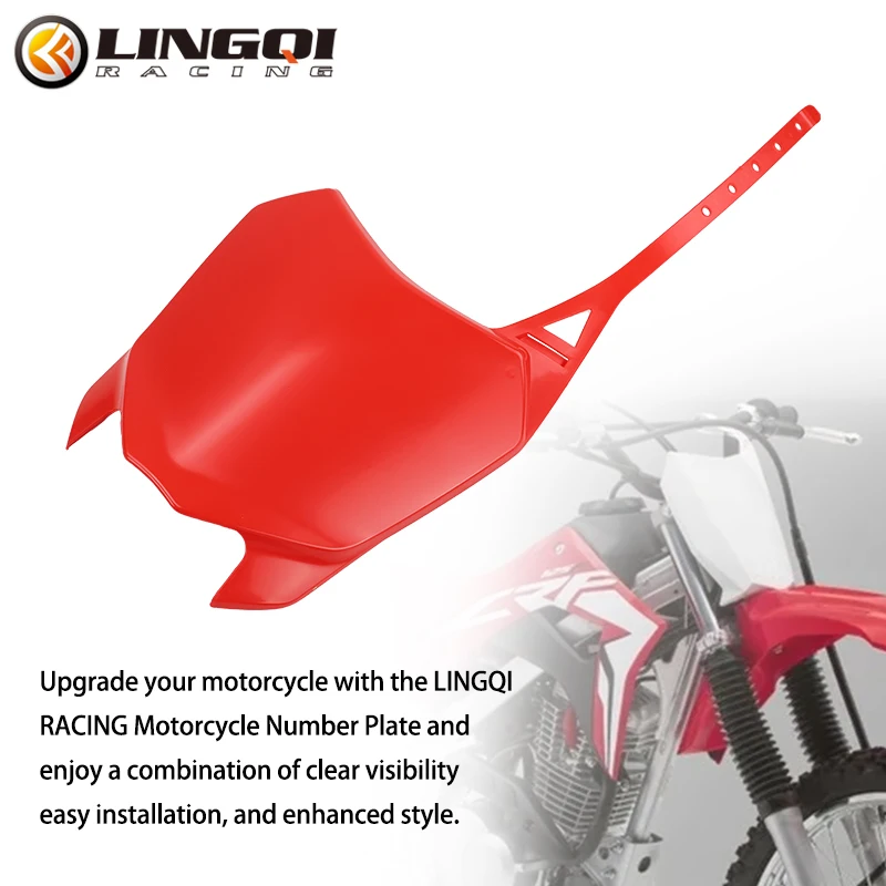 LINGQI سباق الدراجات النارية الجبهة رقم لوحة هدية قناع البلاستيك غطاء الجسم ل CRF110 CRF125 2013 2022 على الطرق الوعرة حفرة الترابية دراجة
