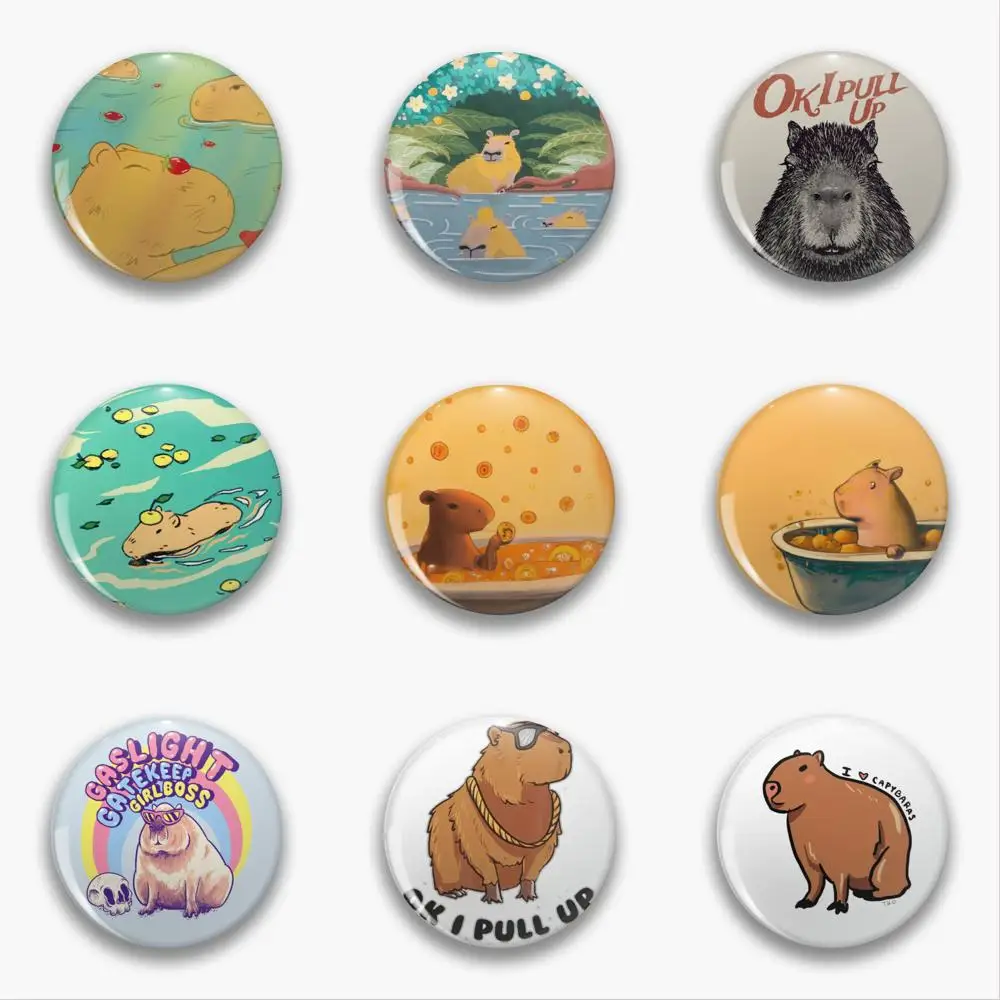 Capybara Broche Cute Pines Clothes Funny Manga Custom Cute Broches Brooch Pins for Backpacks