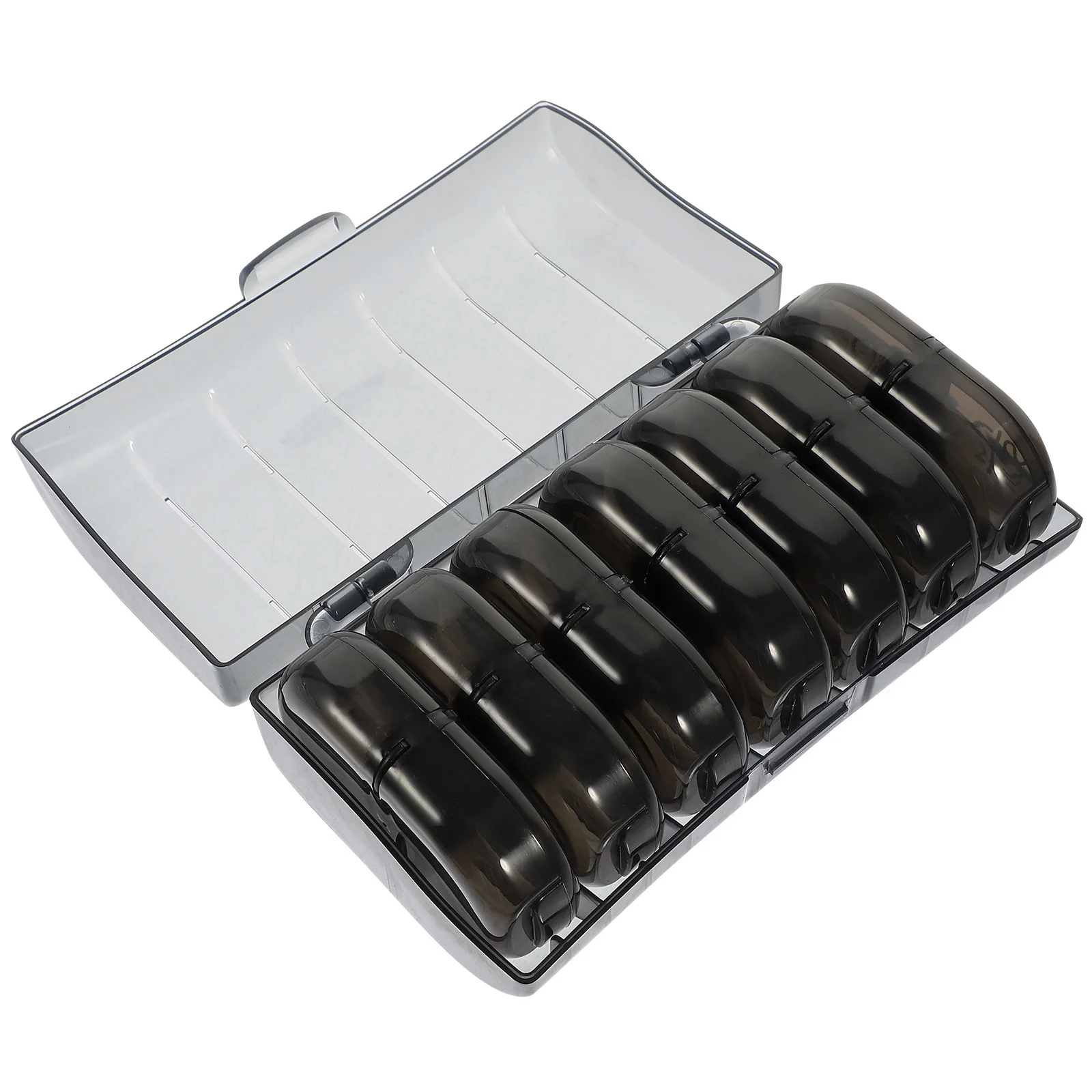 

Weekly Pill Organizer Portable Pill Case Black Color Travel Medication Box Wear-Resistant Medication Organizer