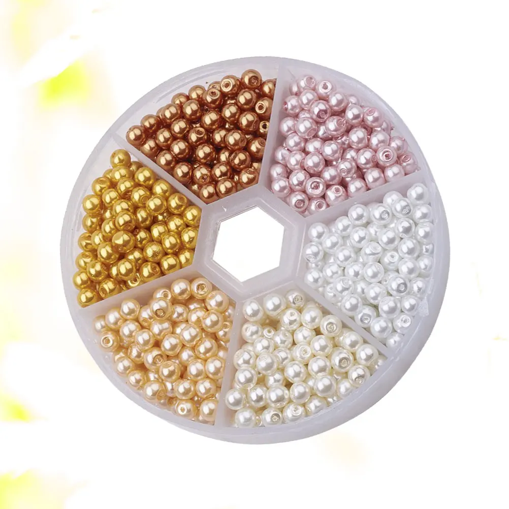 

Colorful Pearl Beads Spacer for Necklace Making Mixed Style Glass Cross Stitch DIY Jewelry