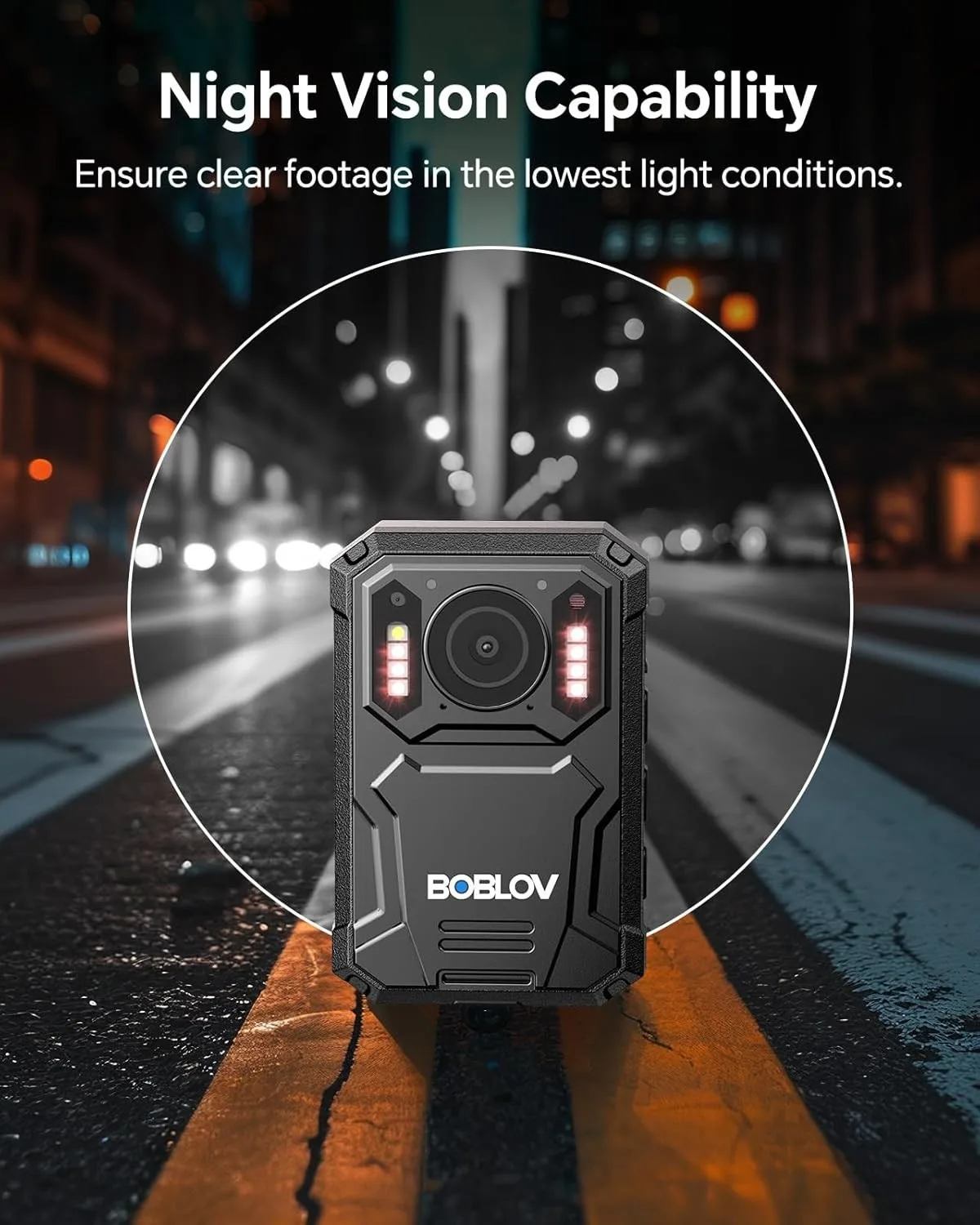 BOBLOV Mini 2K HD Cameras 4000mAh Digtal Video Recorder IPS Screen Night Vision Police Body Camera Portable Camcorder