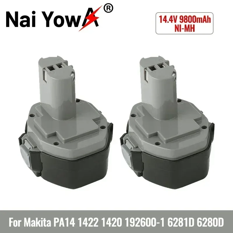 100% Original 14.4V 9800MAH BATTERY FOR MAKITA 14.4V Battery 3.0AH 1420 1422 1433 1434 1435F 193158-3 Power Tool Ni-MH