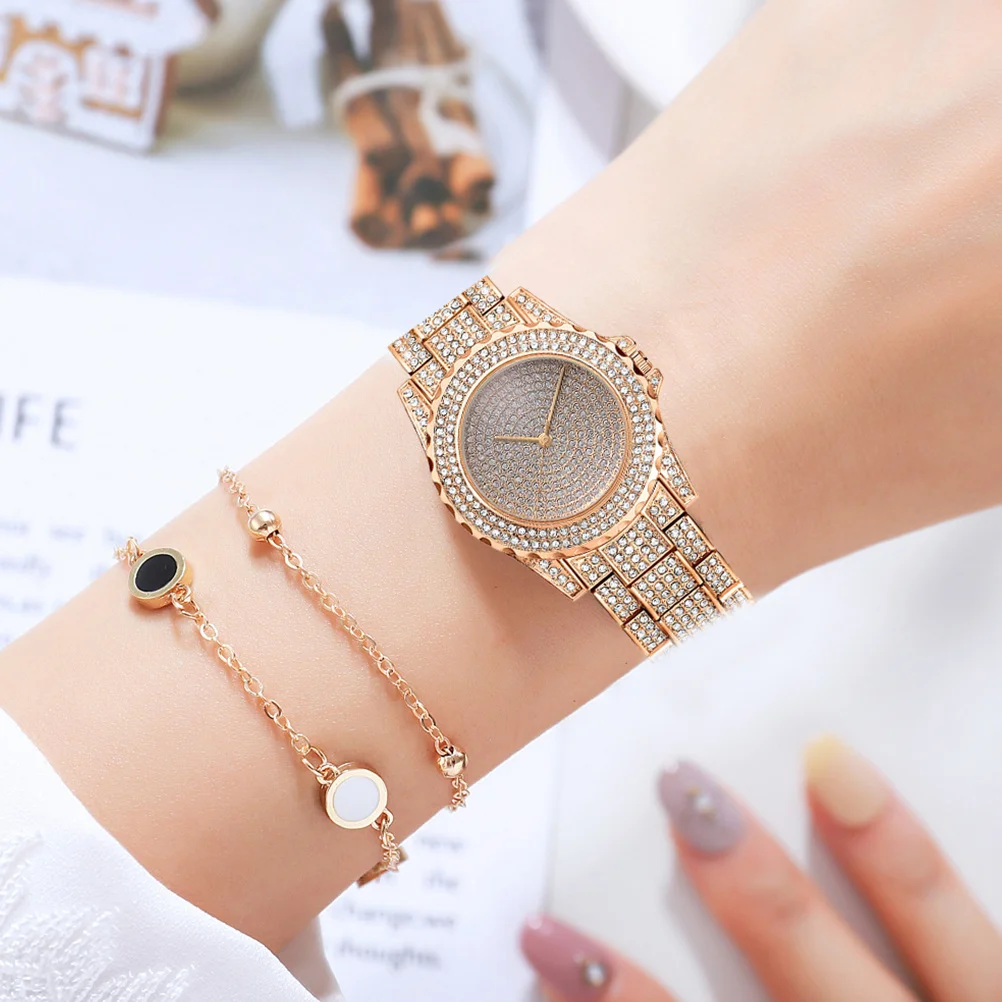 

Quartz Stone Watch Female Stylish Lightweight Alloy Glass Women's Wristwatch Elegant Fashion Casual Business Watch for Ladies