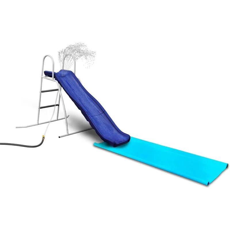 

XDP Recreation Water Wave Slide Plus для детей от 3 до 8 лет 6 футов — отдельно стоящая уличная водная горка со встроенным регулируемым спринклером