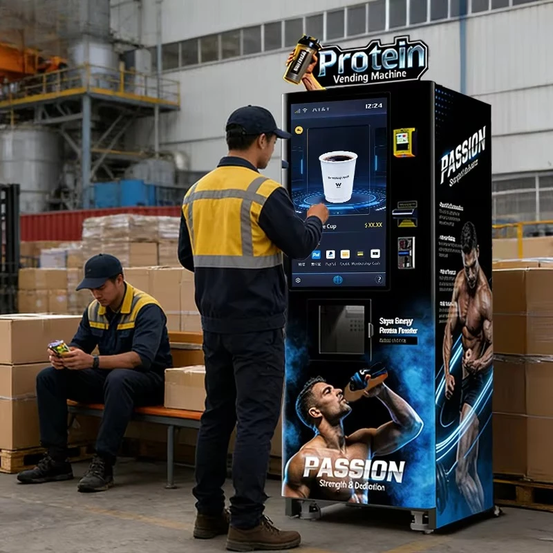 Customized Innovative Fitness Shake Smart Touchscreen Protein Shake Vending Machine Protein Power Vending Machine