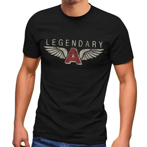 Neverless® Men's Legendary Wings A Wing Airforce Pilot Aviator T-Shirt