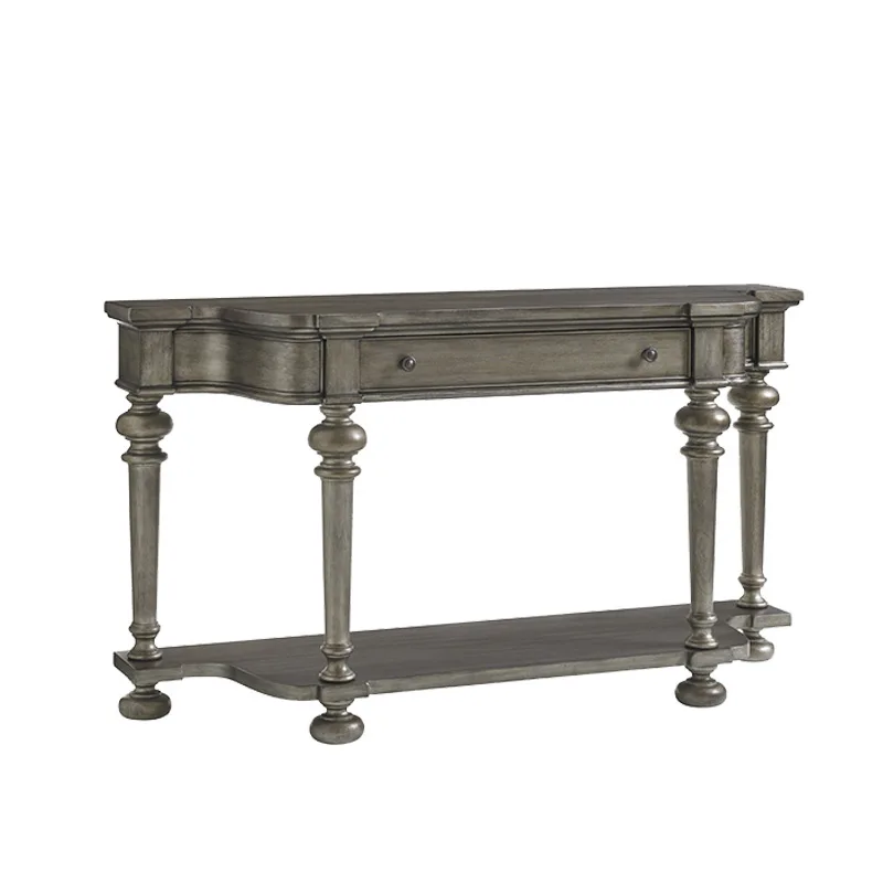 American rural solid wood entrance table retro old partition table wall storage table