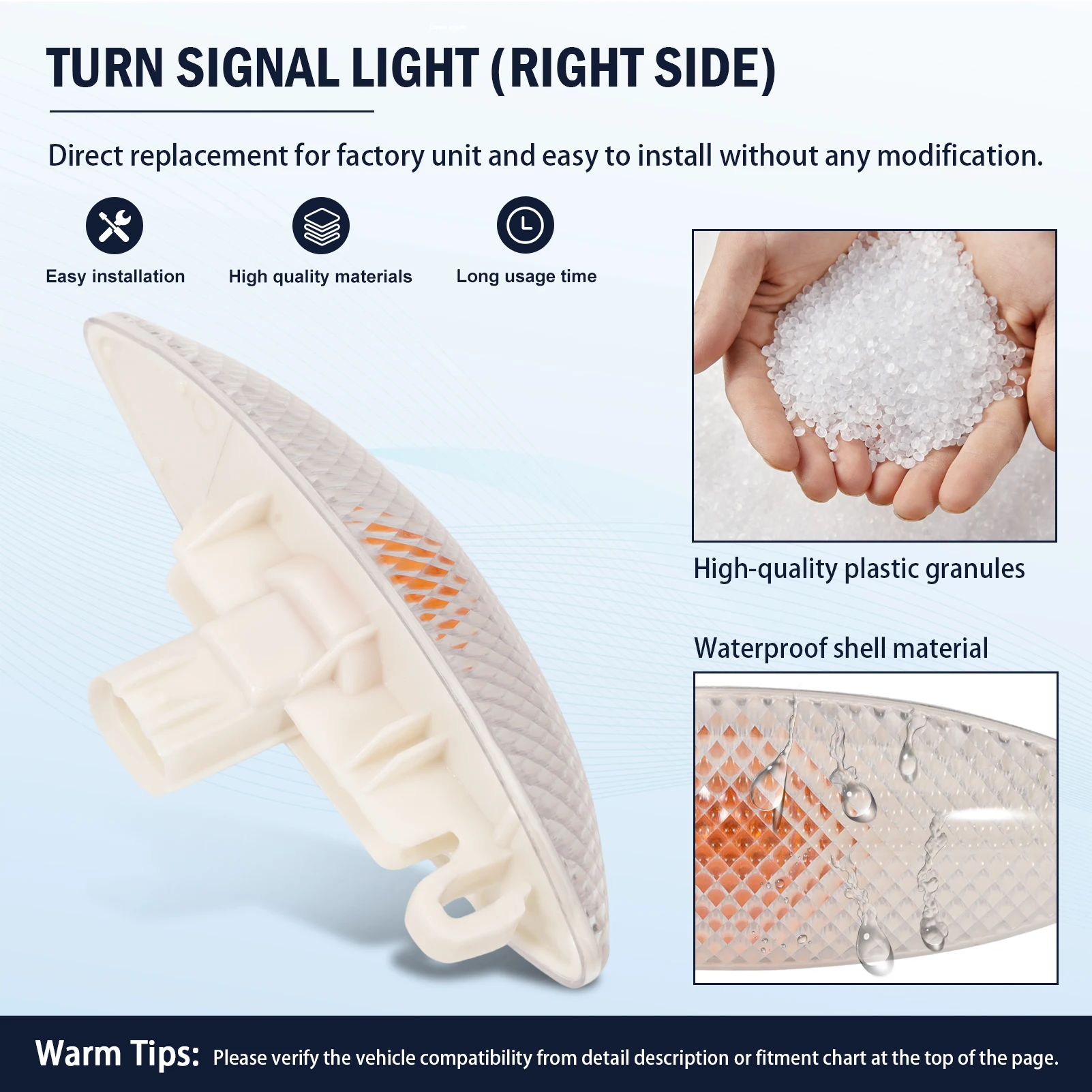 1 шт. правая боковая габаритная лампа указателя поворота 817300D011 для TOYOTA Echo Yaris 1999-2005 817400D011
