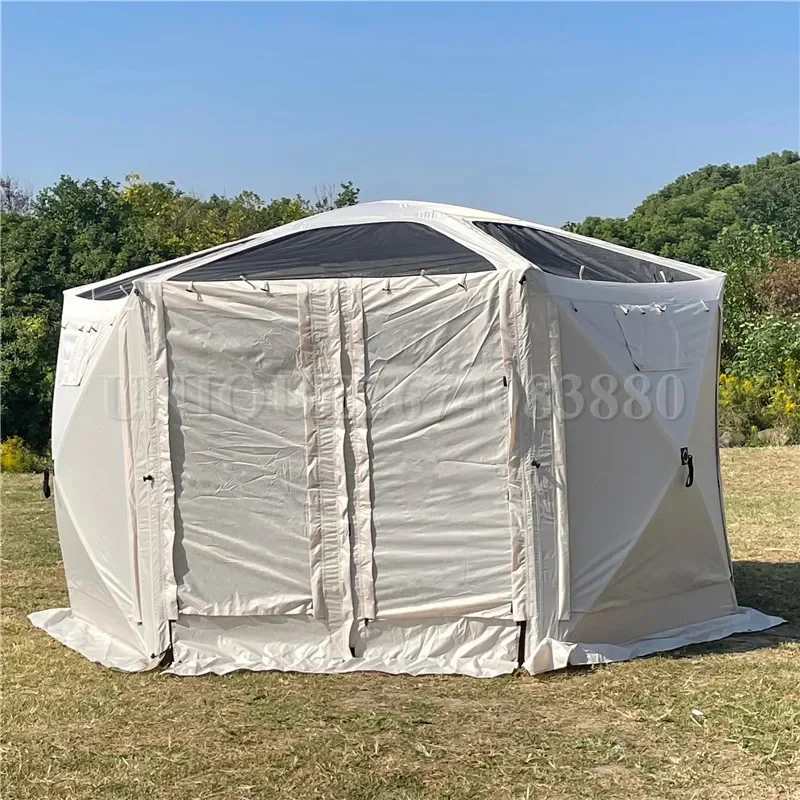 Quick Automatic Opening Oxford Double Layer Screen House Tent, Shelter Easy Up Gazebo, Pop Up Tent