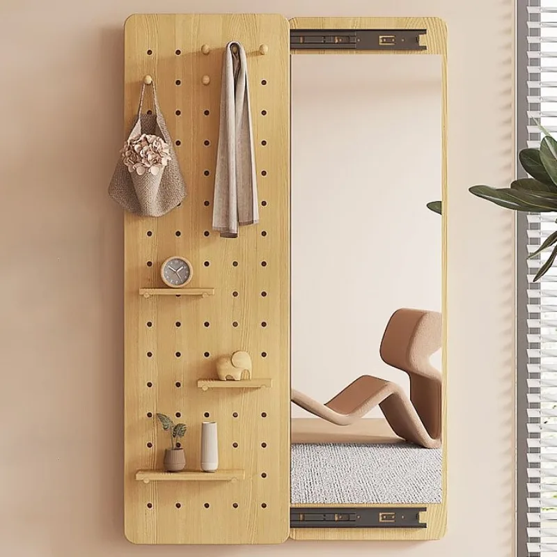 Flool Mirror Hidden Sliding Full Body Standing Full Length Mirror Wall Mount Entryway Bedroom Living Room Dressing Easy Install