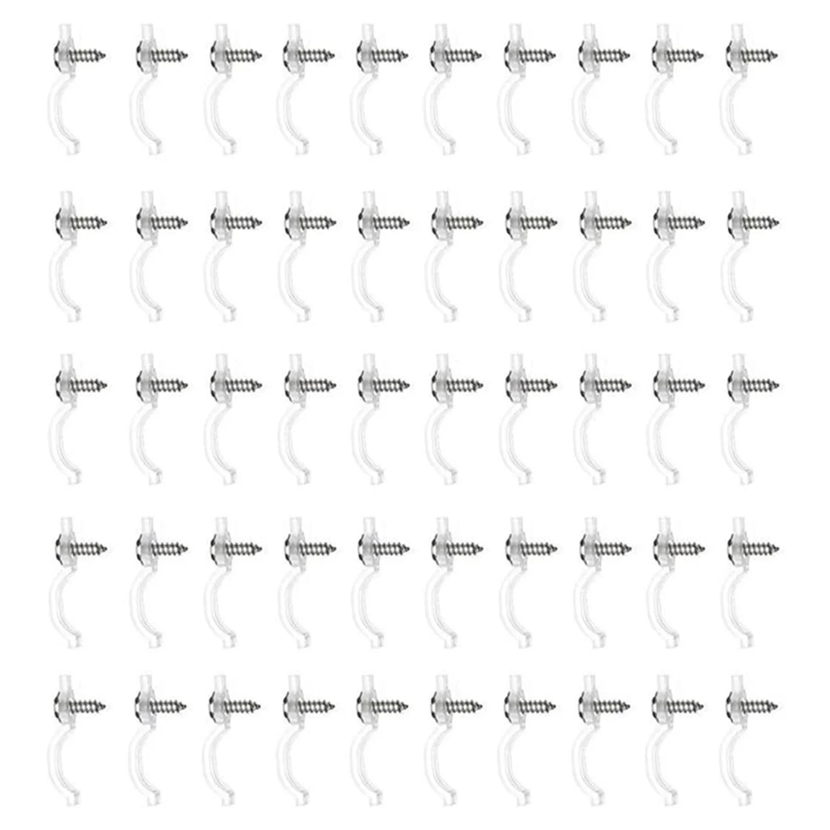 A83Z 100pcs LED Strip Mounting Clips for LED Light Strips for 10mm Wide Waterproof Strip Lights