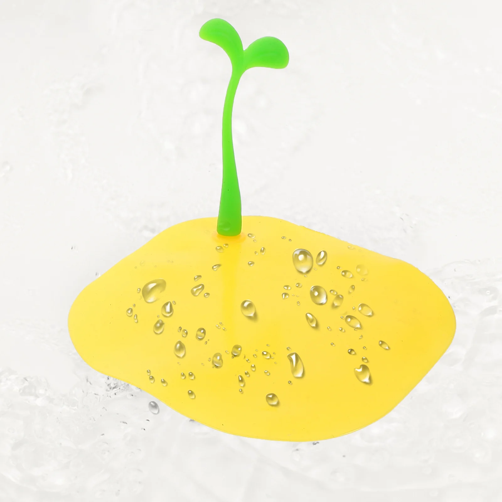 

2Pcs Silicone Floor Drain Cover Bean Sprout Coconut Tree Shape Durable Shower Bathtub Sink Plug Hair Catcher Filter Kitchen