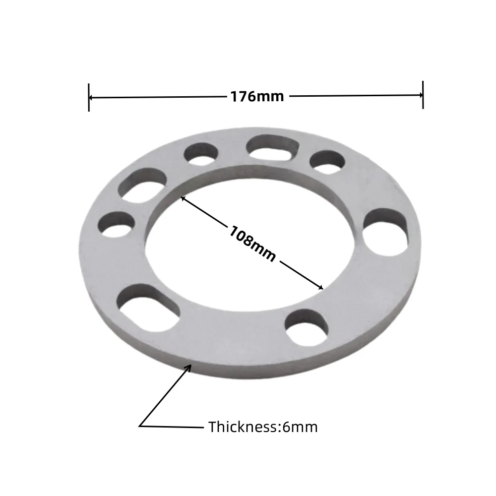 1PC Aluminum Universal Car Wheel Spacer Shim Plate 6mm 1/4 Inch Thick 5 Lug 6 Lug For 5x135 5x5.5\