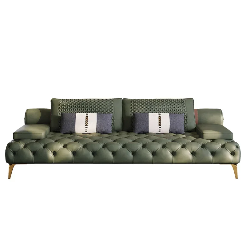 

Designer Luxury Sofa Chair Genuine Leather Individual Loveseat Sofai Sectional Talian Sofy Do Salonu Apartment Furniture