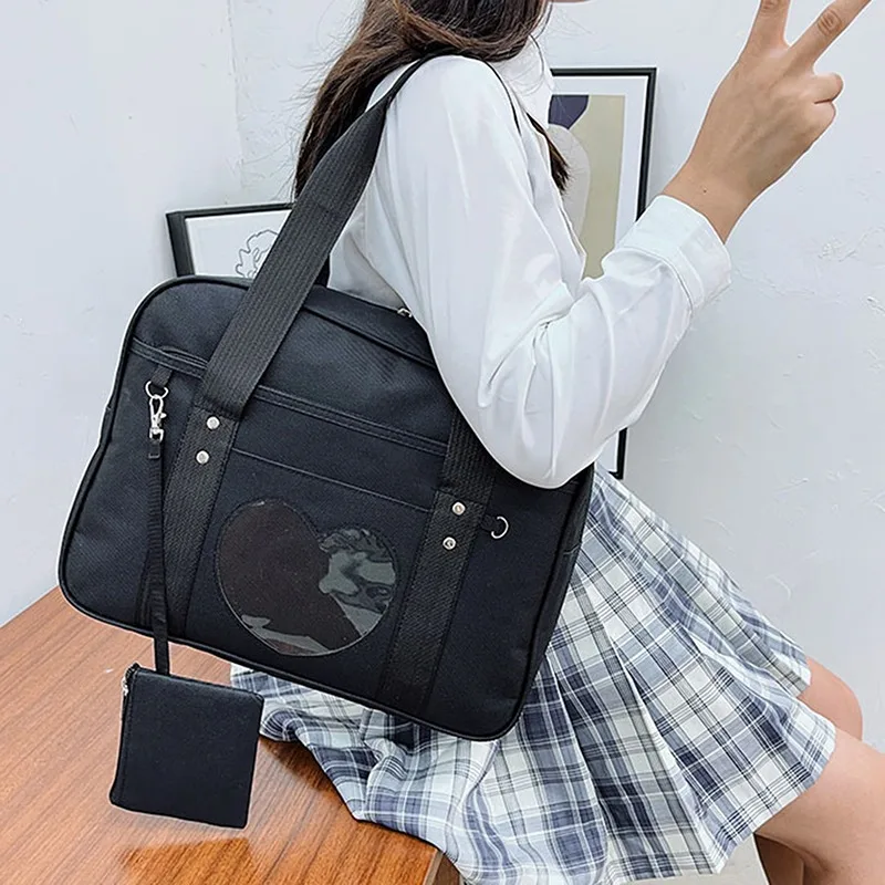 Handbag Travel Fashion Simple Large Capacity Casual Shoulder Bag Luggage Cartoon Soft Girl Girl Heart Anime Love Matching Bags