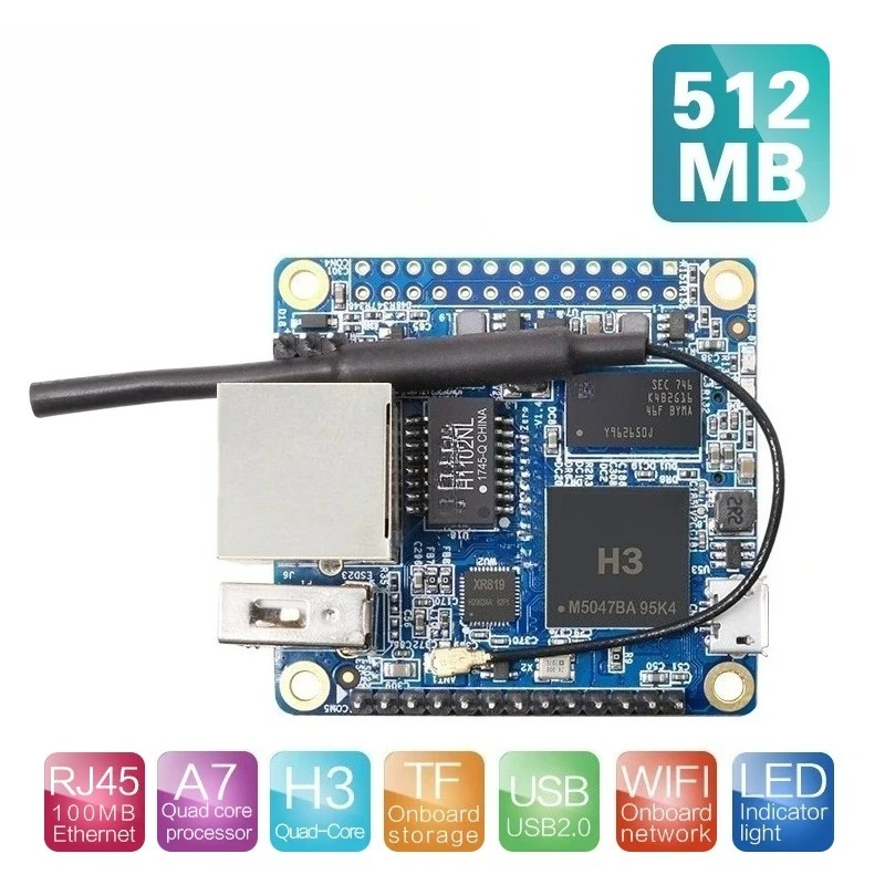 Zero LTS H3 Quad Core Single Board Computer 512MB RAM Support Android Ubuntu Debian Mini Development Board