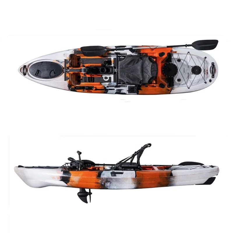 

Cool Kick-up fin kayak with pedals fish finder hole fishing kayak