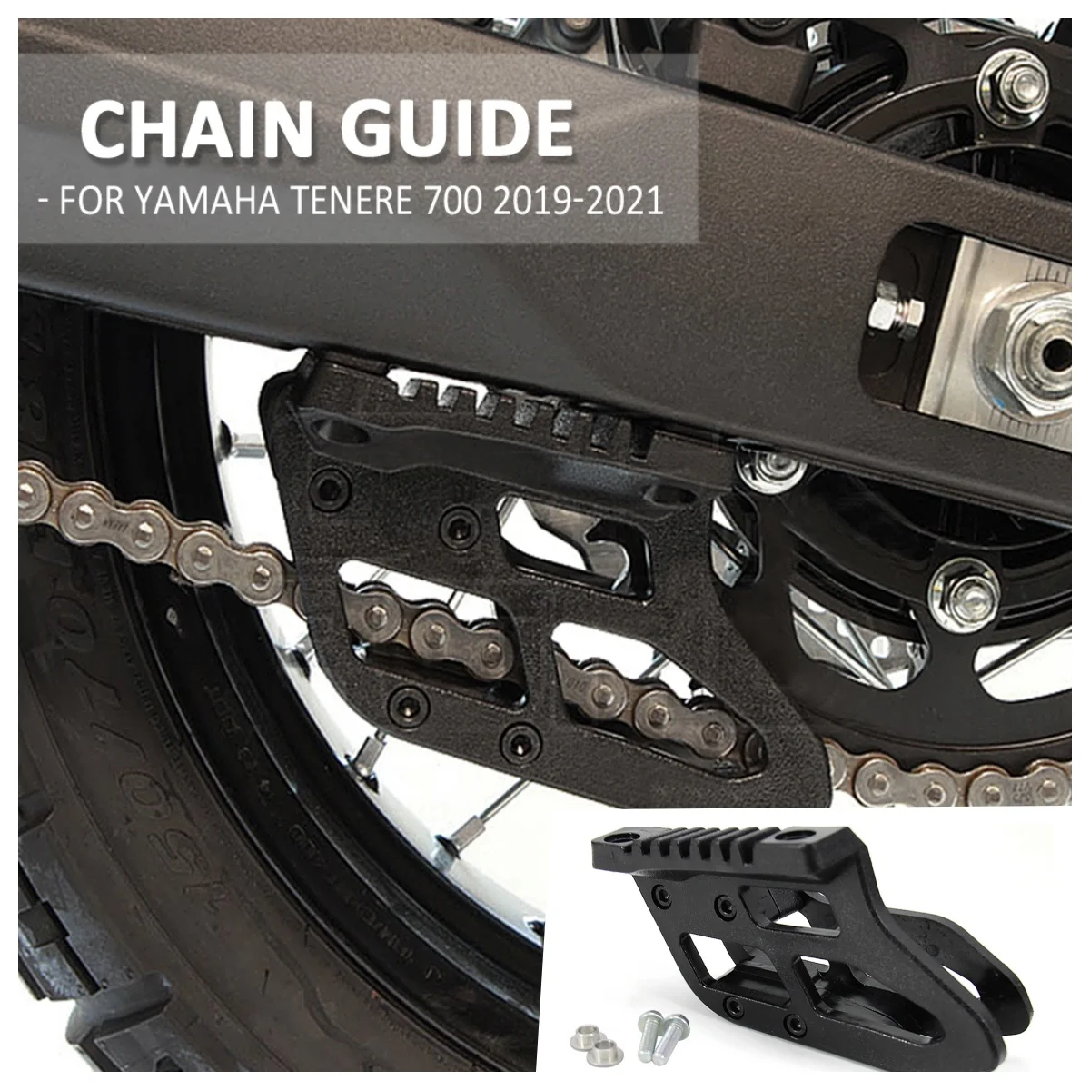 

For YAMAHA Tenere 700 TENERE700 2021 Motorcycle Chain Guard Chains Guide Pulley Protector Plate Stabilizer Moto Accessories