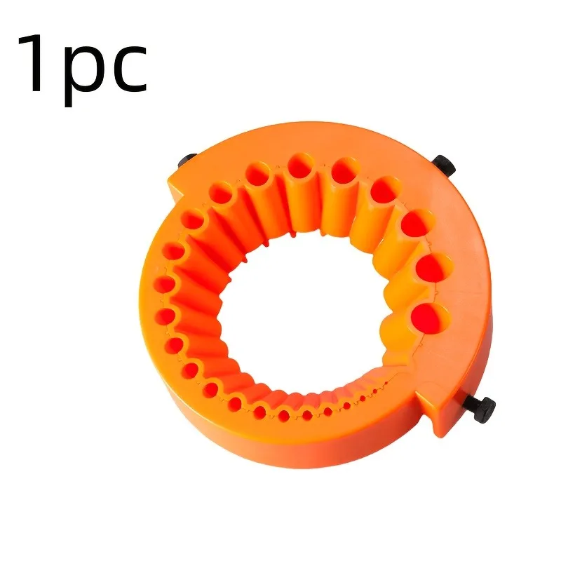 1/ 2 مجموعة من مبراة ومطاحن لقم الثقب شديدة التحمل - ملحقات ماكينة الحفر اليدوية، تصميم 24 فتحة، متوافق مع 2-1 #2