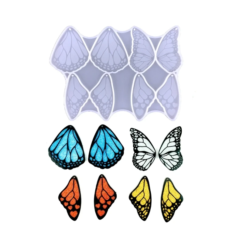 Butterfly /dragonfly /Angel Wing Decor Earring Silicone Mold for Epoxy Resin Diy Craft Backpacks Pendant Ornament Jewelry Making