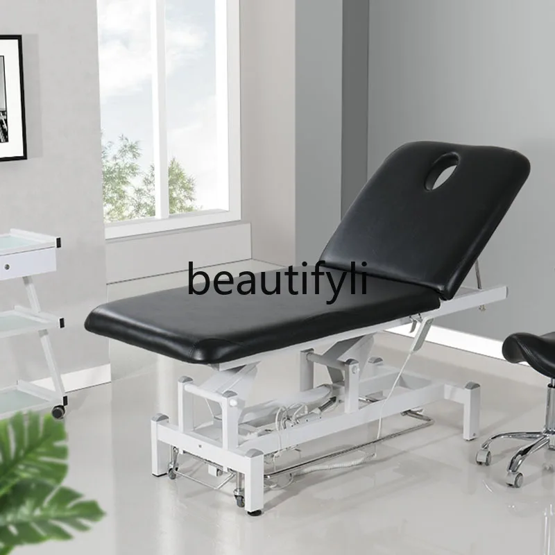 Electric lifting beauty bed Multifunctional medical surgery, massage massage bed Moxibustion bed
