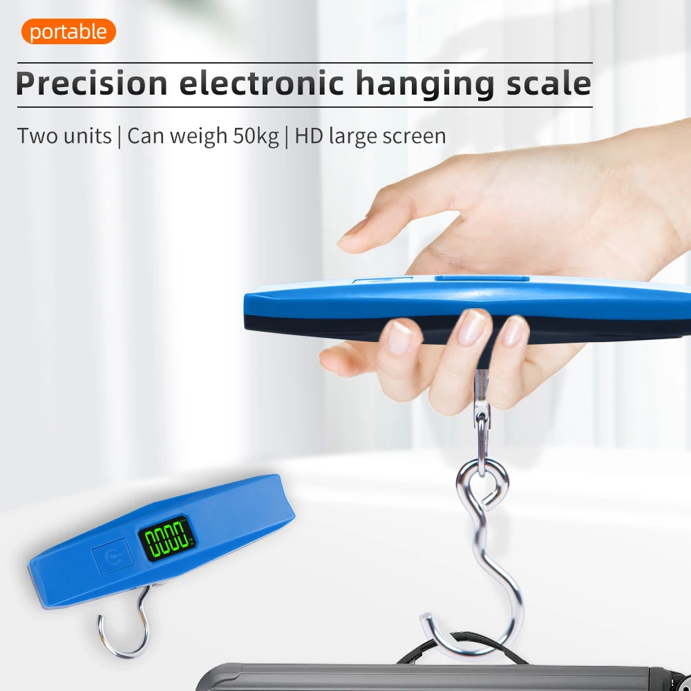 

Electronic Hanging Scale Portable LCD Backlight Luggage Suitcase Baggage Weight Travel Scales Fishing Pocket Kitchen Weight Tool