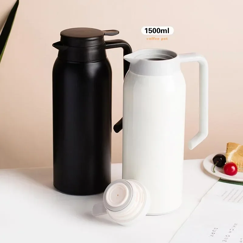 

Stainless Steel Insulation Pots Thermoses Double Wall Vacuum Flask Thermal Kettle 1.5L Big Capacity Coffee Pot Hot Water Bottle