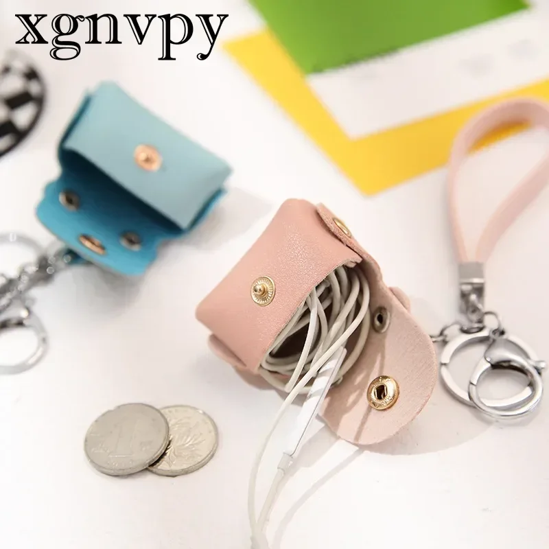 Xgnvpy-pu porta-moedas de couro, pequeno ornamento de armazenamento, pingente criativo chaveiro, estilo europeu e americano, pequenos presentes, novos